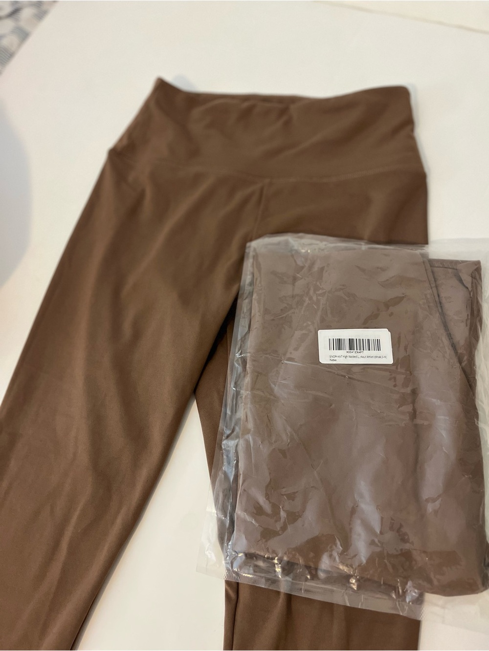 High-Waist Brown Leggings